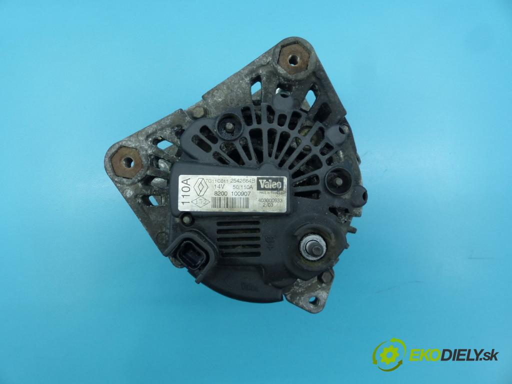 Renault Megane II 2003-2008 1.6 16v 113 HP manual 83 kW 1598 cm3 5- Alternator 8200100907 (Alternátory)