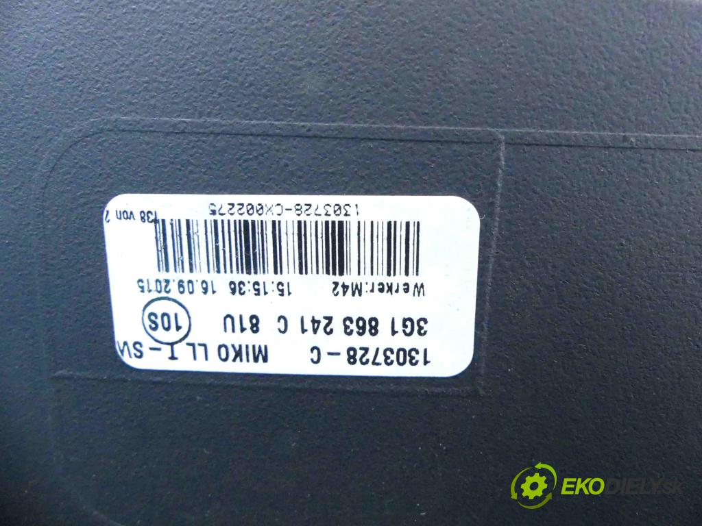 Vw Passat B8 2014 - 2.0 tdi 239KM automatic 176 kW 1968 cm3 5- operadlo 3G1963241C (Lakťové opierky)