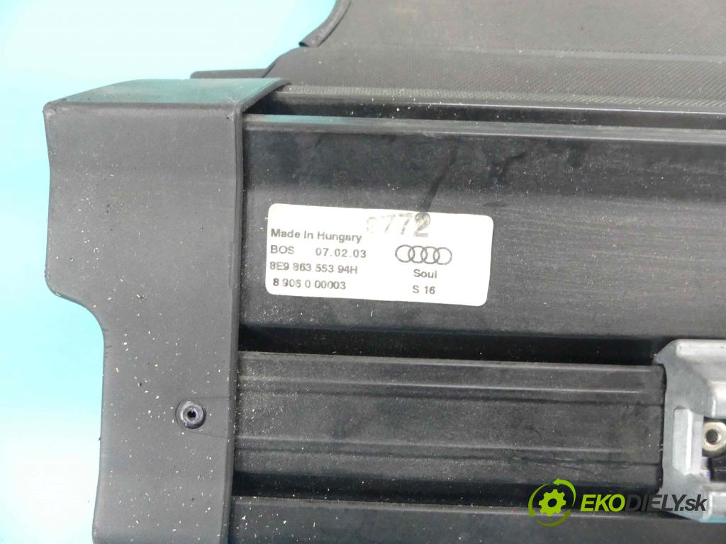 Audi A4 B6 2000-2004 1.9 tdi 101 HP manual 74 kW 1896 cm3 5- roleta 8E986355394H (Rolety kufra)