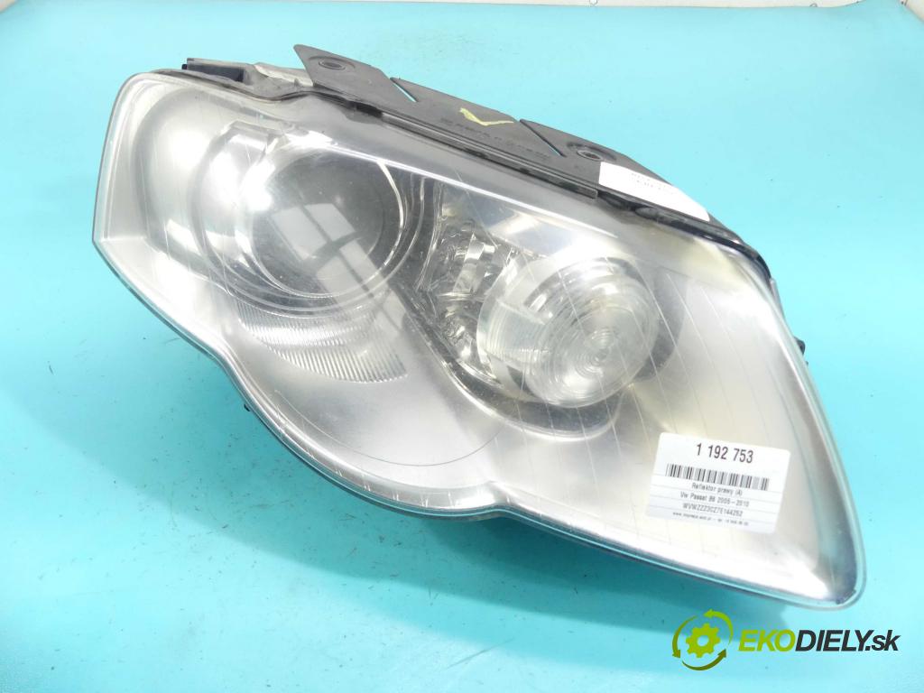 Vw Passat B6 2005-2010 2.0 tdi 140 HP manual 103 kW 1968 cm3 5- Reflektor: pravý 3C0941752G (Pravé)