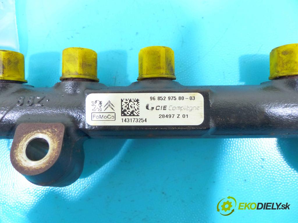 Peugeot 208 I 2012-2019 1.6 hdi 90 HP manual 66 kW 1560 cm3 5- lišta vstrekovacia 9685297580-03 (Vstrekovacie lišty)