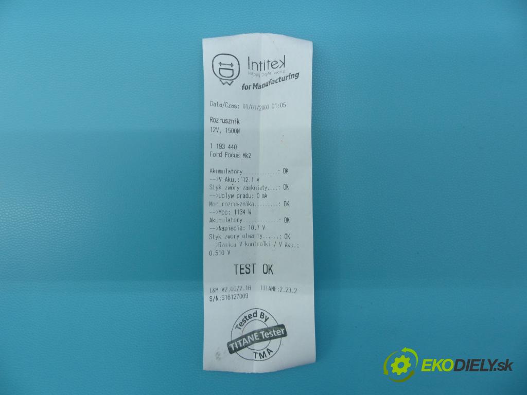 Ford Focus Mk2 2004-2011 1.6 tdci 109 HP manual 80 kW 1560 cm3 5- štartér  (Štartéry)