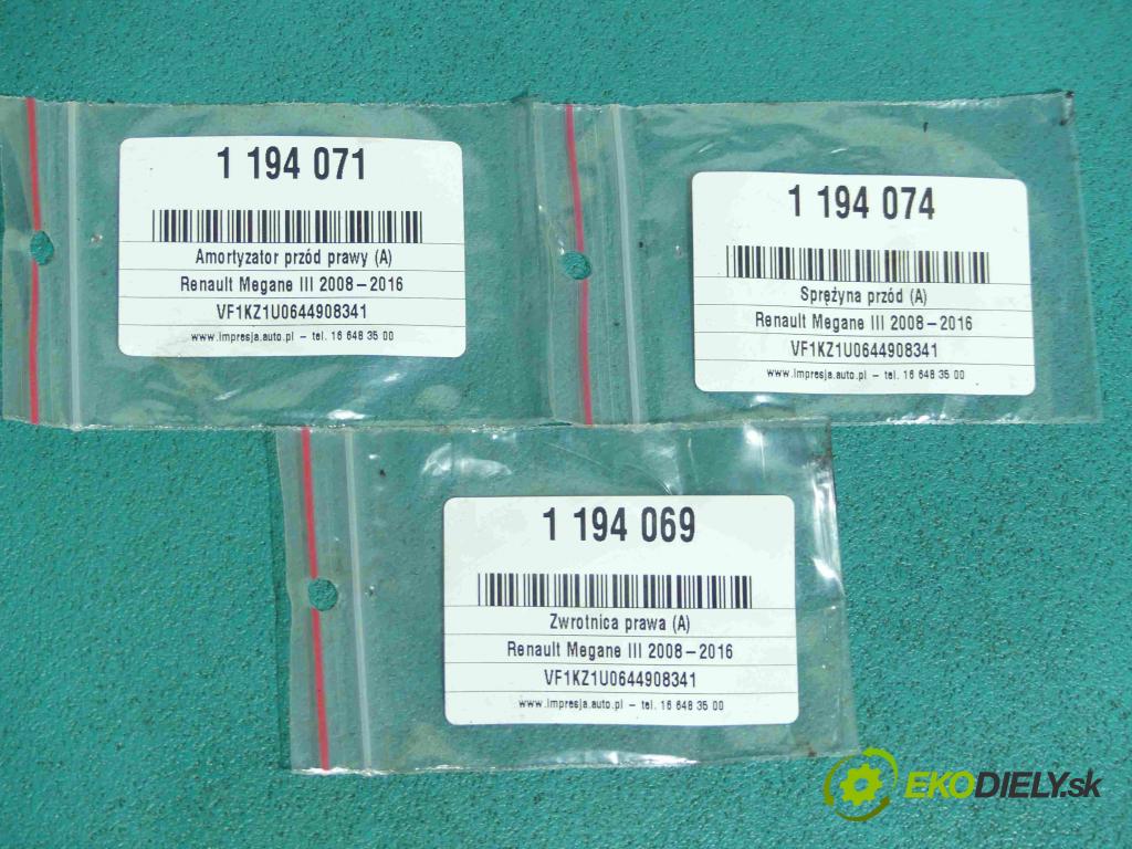 Renault Megane III 2008-2016 1.6 16v 110 HP manual 81 kW 1598 cm3 5- náboj pravé  (Náboje)