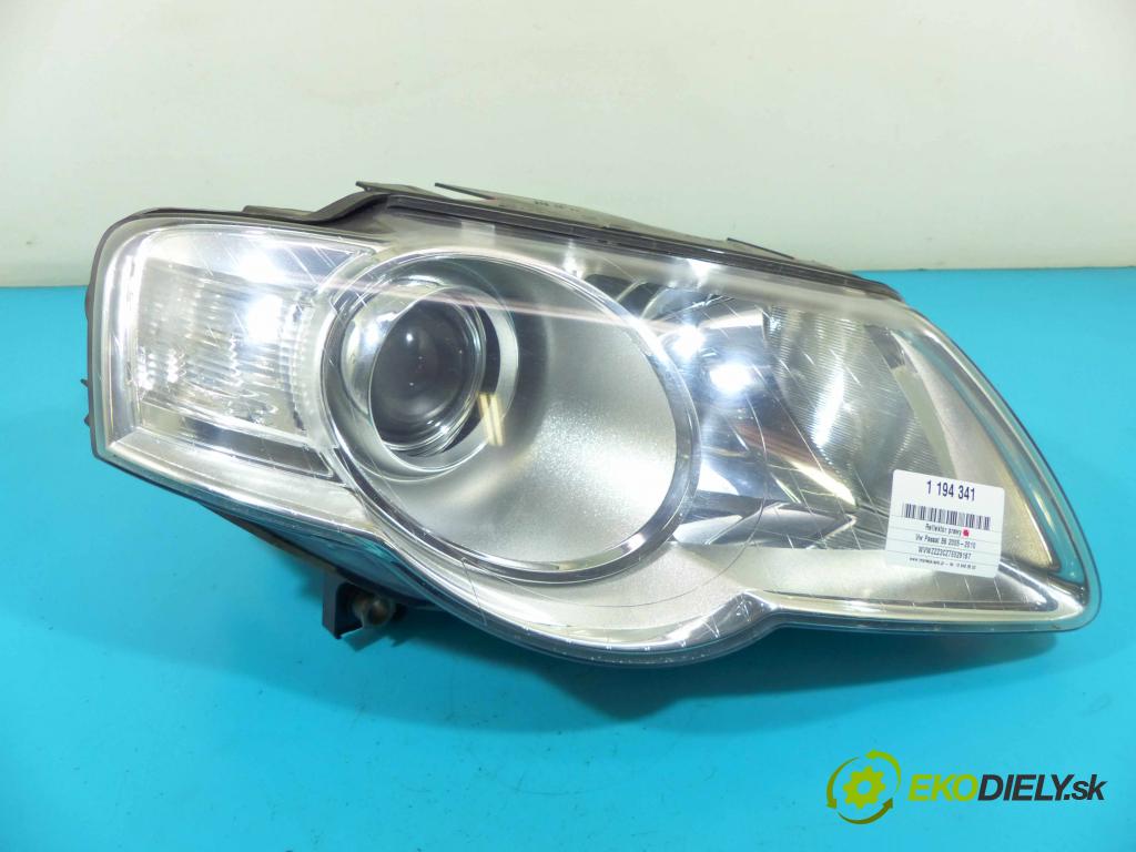 Vw Passat B6 2005-2010 2.0 FSI 150 HP manual 110 kW 1984 cm3 5- Reflektor: pravý 3C0941006J (Pravé)