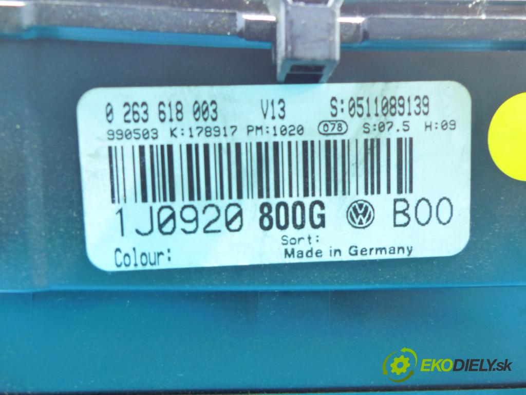 Vw Golf IV 1997-2003 1.9 tdi 116 HP manual 85 kW 1896 cm3 5- prístrojovka/ budíky 0263618003 (Prístrojové dosky, displeje)