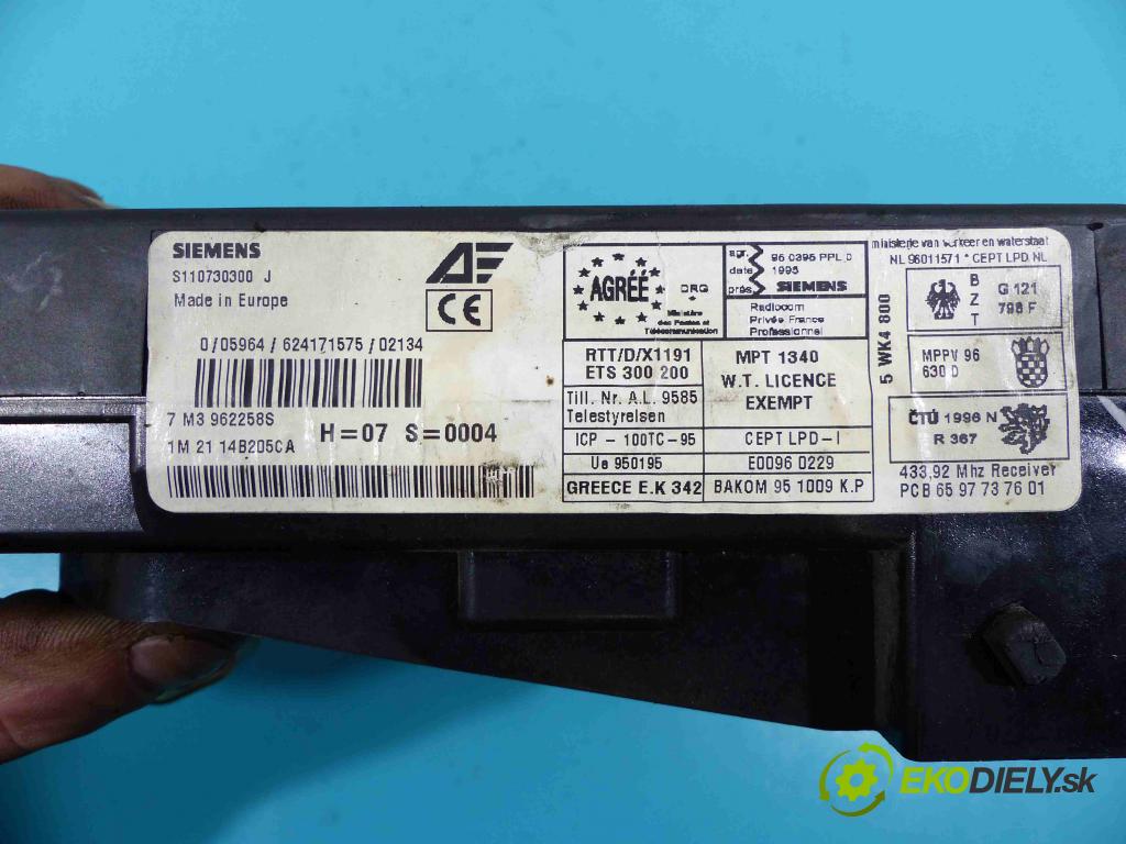Ford Galaxy Mk1 1995-2006 1.9 tdi 116 HP manual 85 kW 1896 cm3 5- modul riadiaca jednotka 7M3962258S (Ostatné)