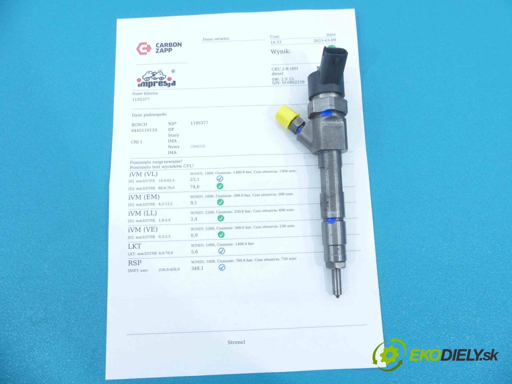 Nissan Primera P12 2001-2007 1.9 dci 120 HP manual 88 kW 1870 cm3 5- vstrek 0445110110 (Vstrekovače)