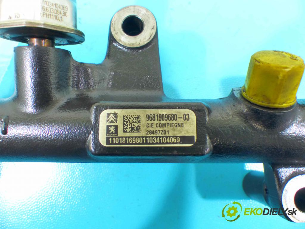 Peugeot 5008 I 2009-2017 2.0 hdi 150 HP manual 110 kW 1997 cm3 5- lišta vstrekovacia 9681909680-03 (Vstrekovacie lišty)