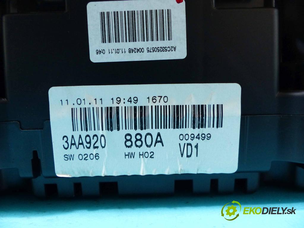 Vw Passat B7 2010-2014 2.0 tdi 140 HP automatic 103 kW 1968 cm3 5- prístrojovka/ budíky A2C53396361 (Prístrojové dosky, displeje)