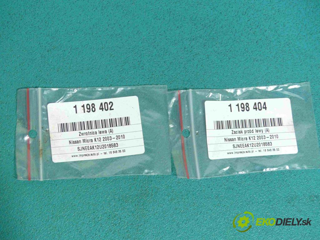 Nissan Micra K12 2003-2010 1.6 16v 110 HP manual 81 kW 1598 cm3 3- brzdič predné ľavý (Ostatné)