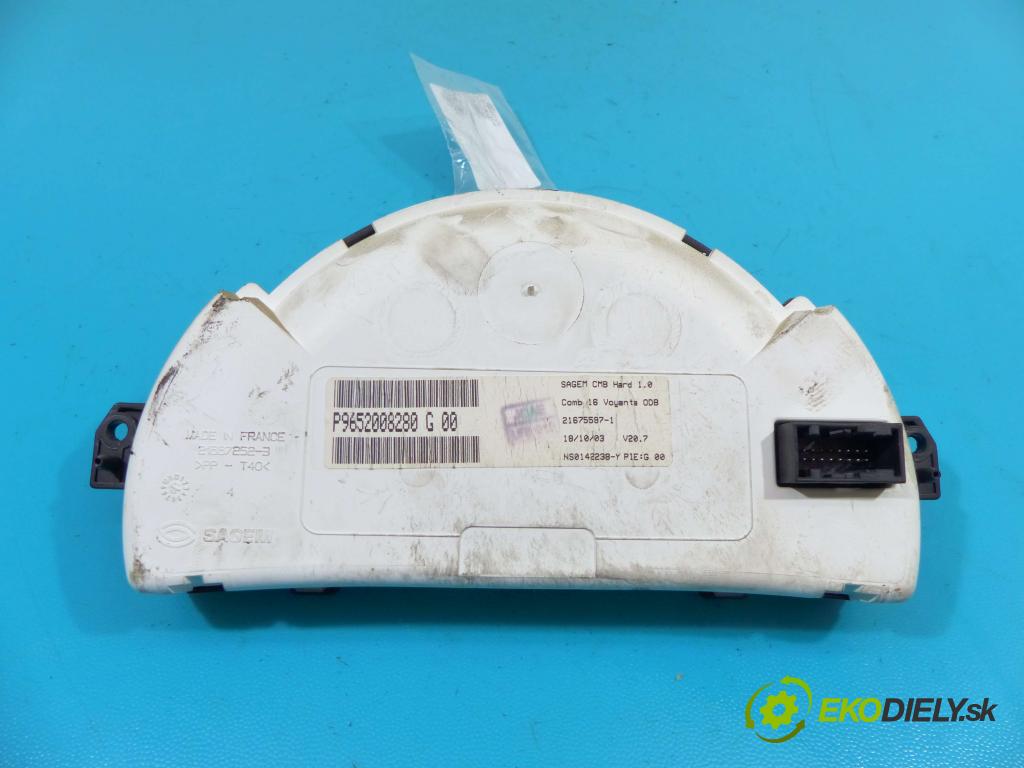 Citroen C3 2002-2009 1.6 hdi 109 HP manual 80 kW 1560 cm3 5- prístrojovka/ budíky 9652008280G (Prístrojové dosky, displeje)