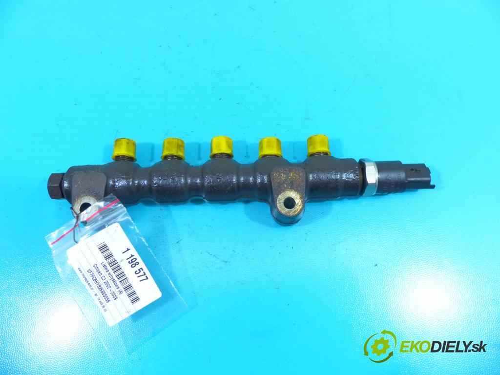 Citroen C3 2002-2009 1.6 hdi 109 HP manual 80 kW 1560 cm3 5- lišta vstrekovacia 9642095280 (Vstrekovacie lišty)