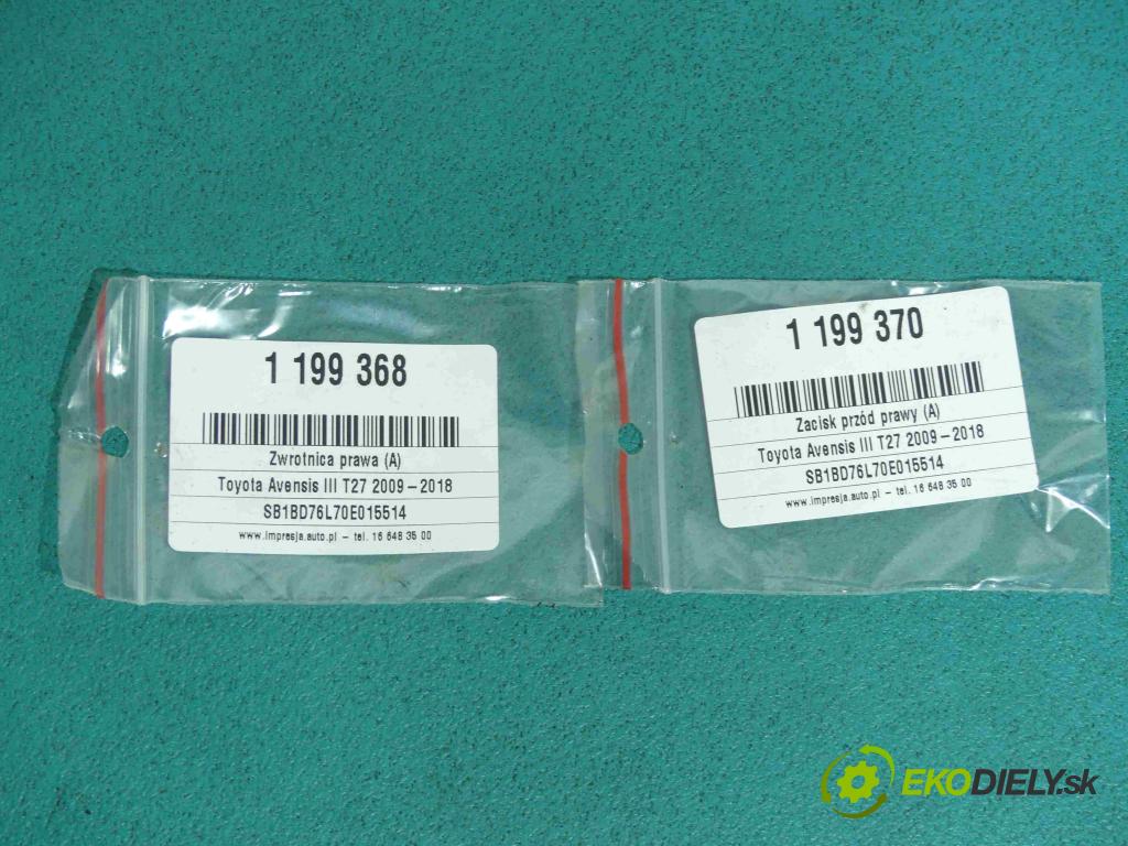 Toyota Avensis III T27 2009-2018 2.0 D4D 126 HP manual 93 kW 1998 cm3 4- náboj pravé  (Náboje)