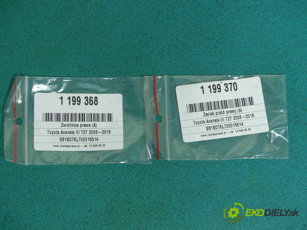 Toyota Avensis III T27 2009-2018 2.0 D4D 126 HP manual 93 kW 1998 cm3 4- náboj pravé  (Náboje)