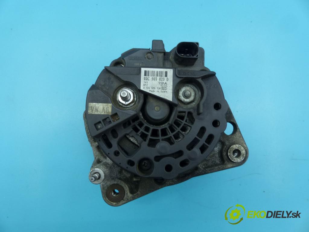 Vw Touran I 2003-2015 1.6 FSI 105 hp manual 77 kW 1600 cm3 5- Alternator 0124325128 (Alternátory)