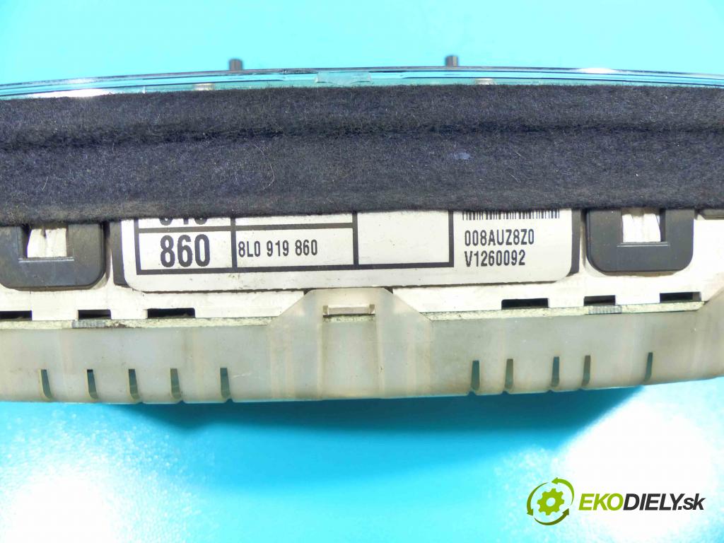 Audi A3 8L 1996-2003 1.9 tdi 110 HP manual 81 kW 1896 cm3 3- prístrojovka/ budíky 8L0919860 (Prístrojové dosky, displeje)