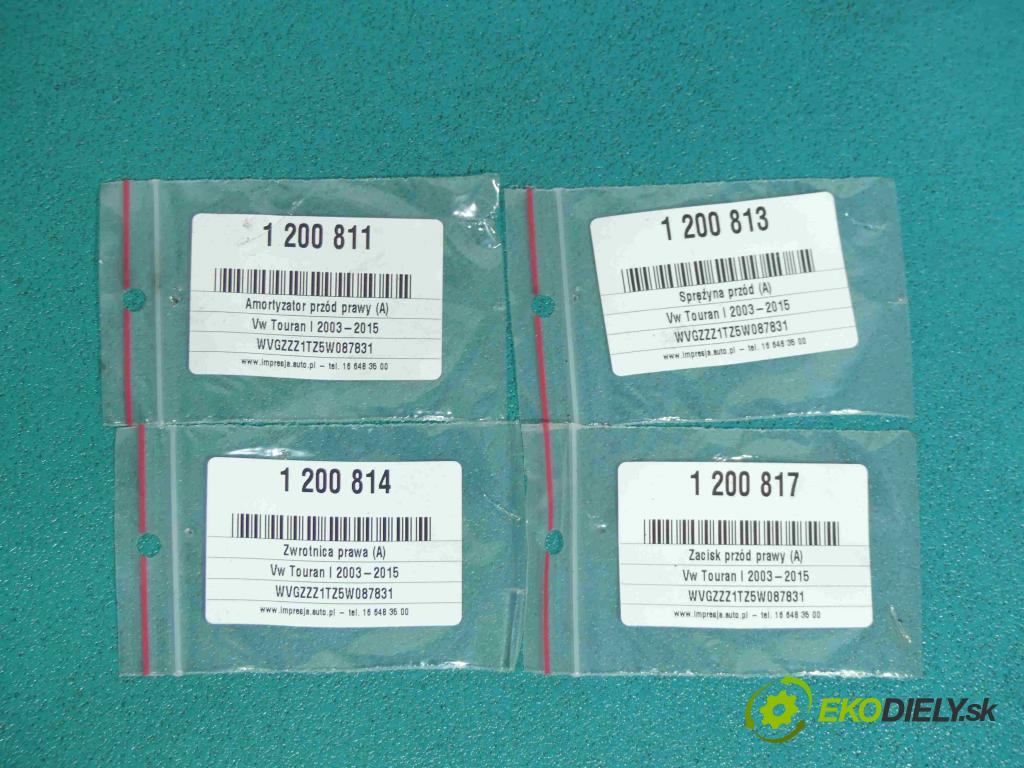 Vw Touran I 2003-2015 2.0 tdi 140 HP manual 103 kW 1968 cm3 5- náboj pravé  (Náboje)