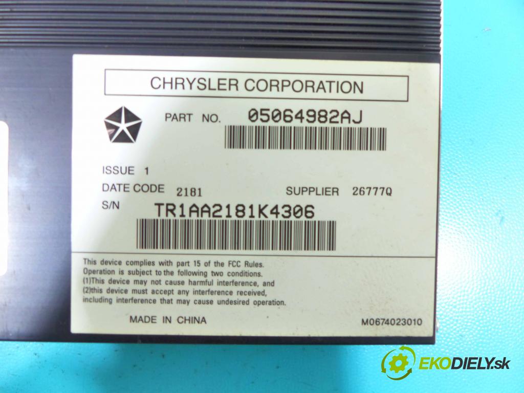 Lancia Thema II 2011-2014 3.0 CRD 239KM automatic 176 kW 2987 cm3 4- Zesilovač: 05064982AJ (Zosilňovače)