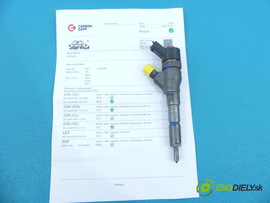 Citroen Xsara I 1997-2000 2.0 hdi 90 HP manual 66 kW 1997 cm3 5- vstrek 0445110076 (Vstrekovače)