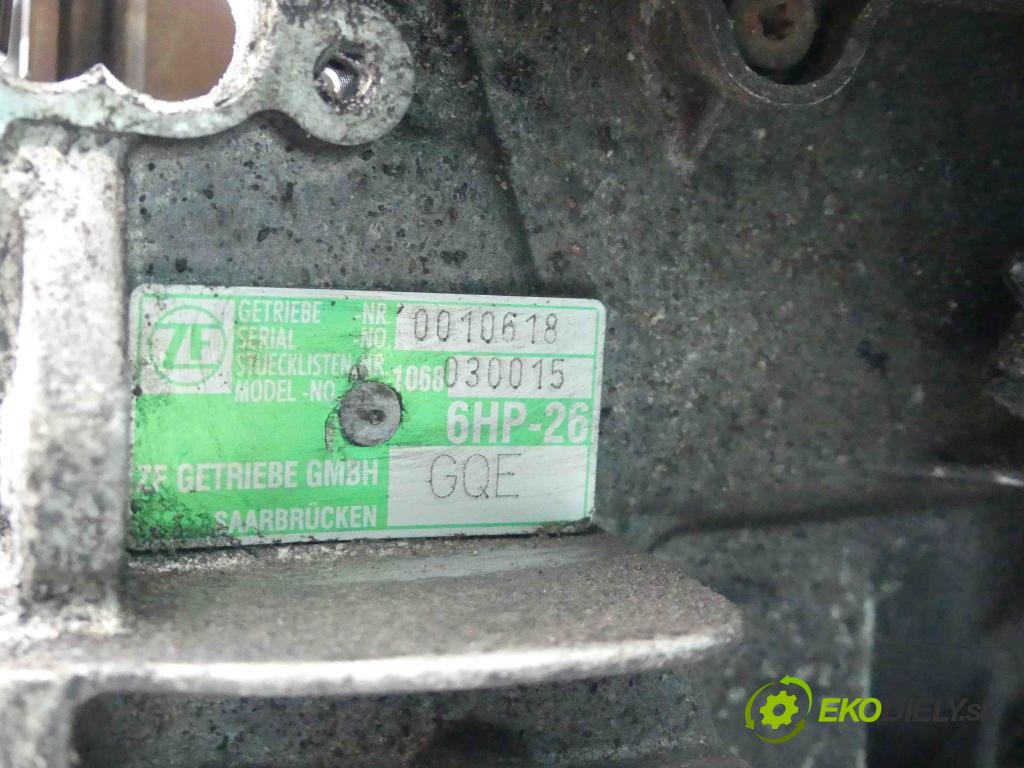 Audi A8 D3 2002-2009 3.7 V8 280KM: automatic 206 kW 3697 cm3 4- prevodovka stupeň,rýchlosť automat GQE