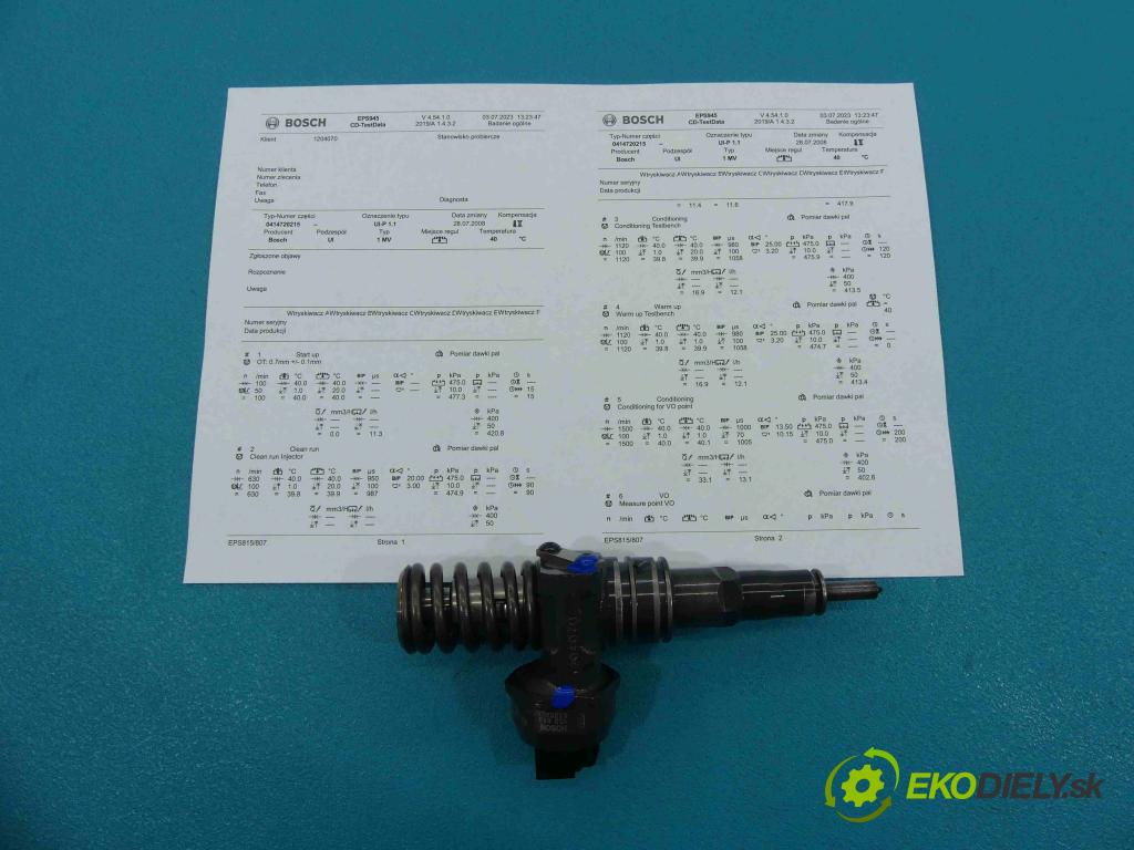 Vw Touran I 2003-2015 1.9 tdi 105 HP manual 77 kW 1896 cm3 5- vstrekovacie čerpadlo 0414720215 (Vstrekovače)