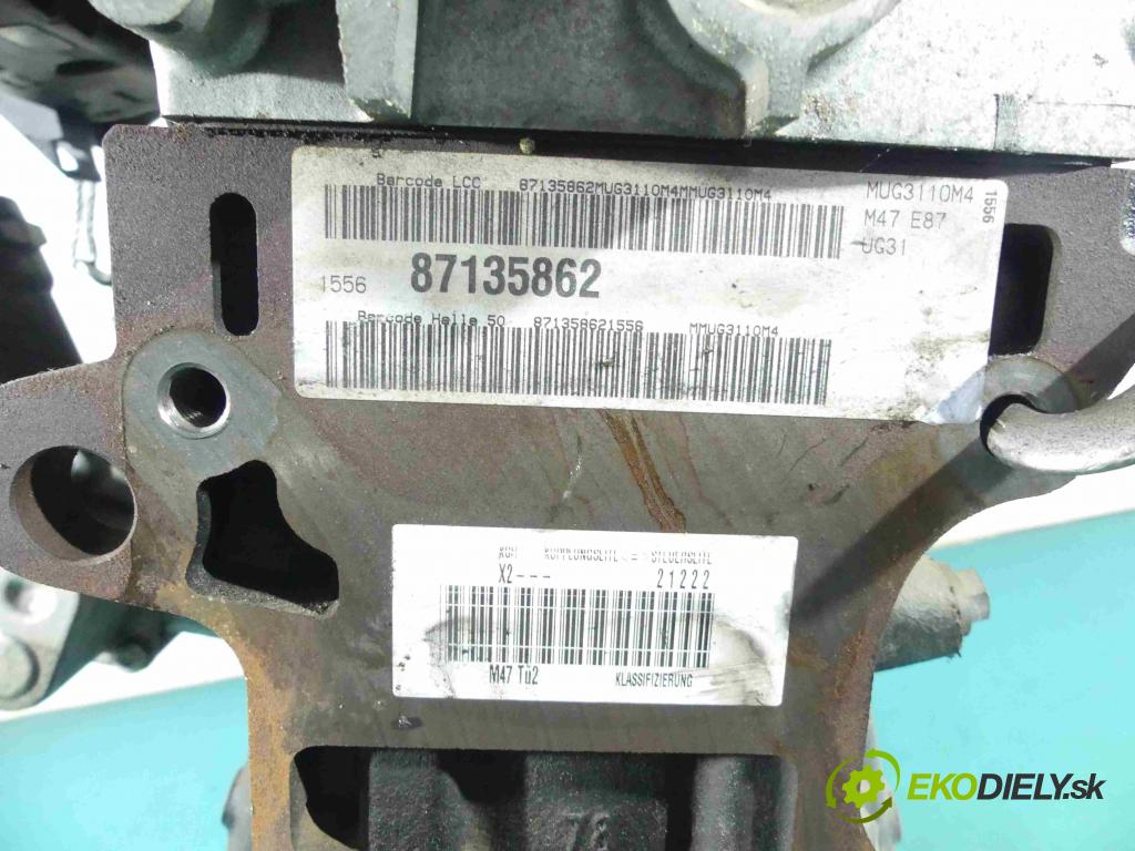 Bmw 1 E87 2004-2011 2.0d 122 HP manual 90 kW 1995 cm3 5- motor diesla M47
