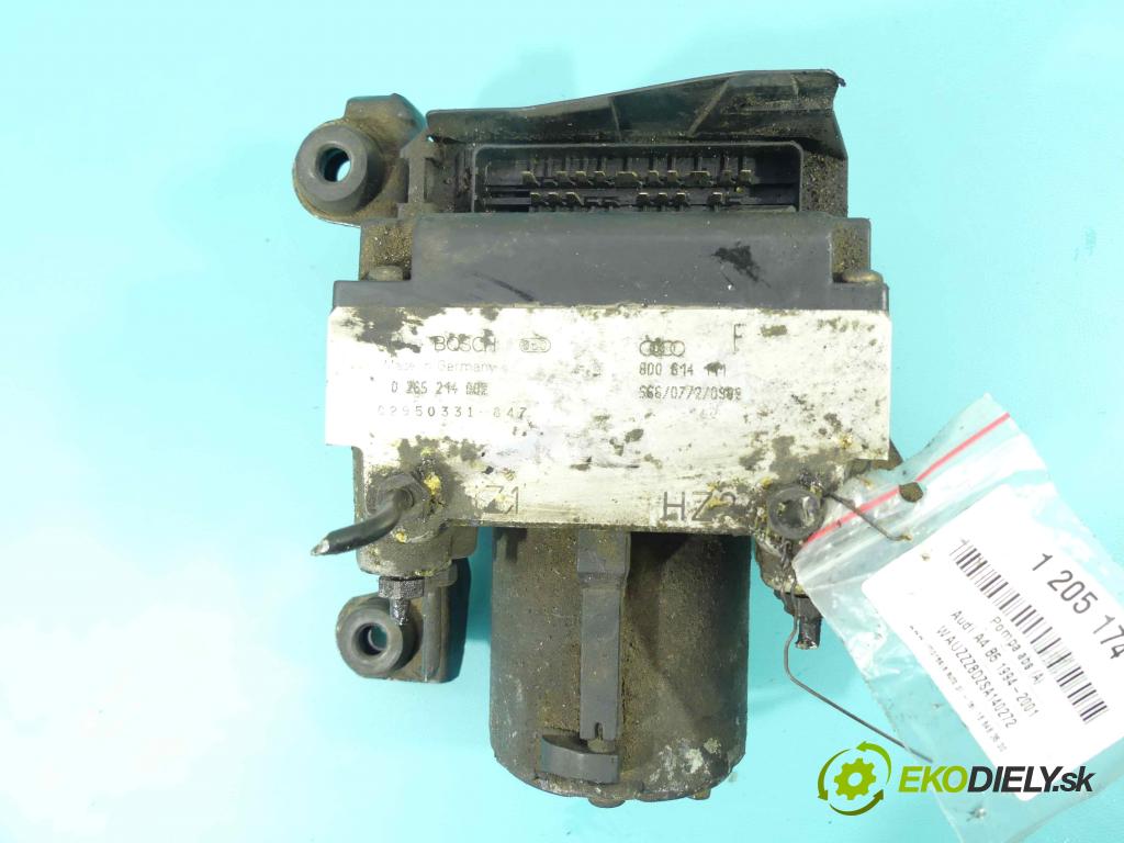 Audi A4 B5 1994-2001 1.8 20v 125 HP manual 92 kW 1781 cm3 4- čerpadlo abs 0265214002 (Pumpy ABS)