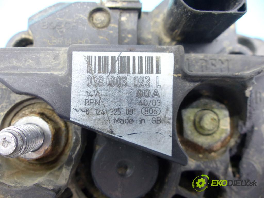 Ford Galaxy Mk1 1995-2006 1.9 tdi 116 hp manual 85 kW 1896 cm3 5- Alternator 038903023L (Alternátory)