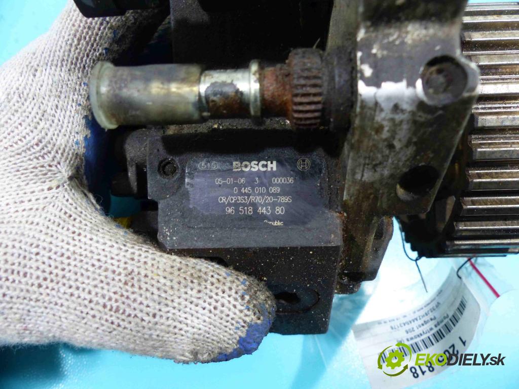 Peugeot 206 1.6 hdi 109 HP manual 80 kW 1560 cm3 5- čerpadlo vstrekovacia 0445010089 (Vstrekovacie čerpadlá)