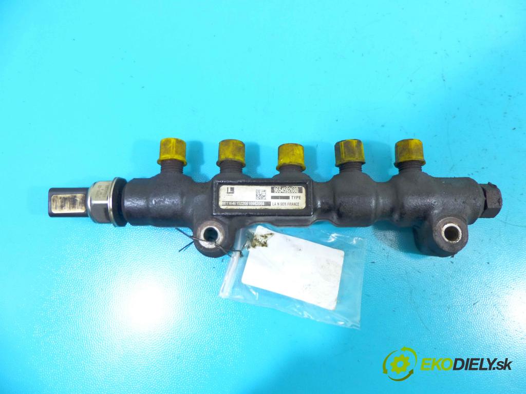 Peugeot Partner I 1996-2008 1.6 hdi 75 HP manual 55 kW 1560 cm3 5- lišta vstrekovacia 9654592680 (Vstrekovacie lišty)