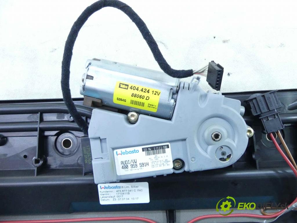 Audi A6 C6 2004-2011 3.0 tdi 224 hp automatic 165 kW 2967 cm3 4- Střešní okno: 4B0959591H (Okna karoserie)