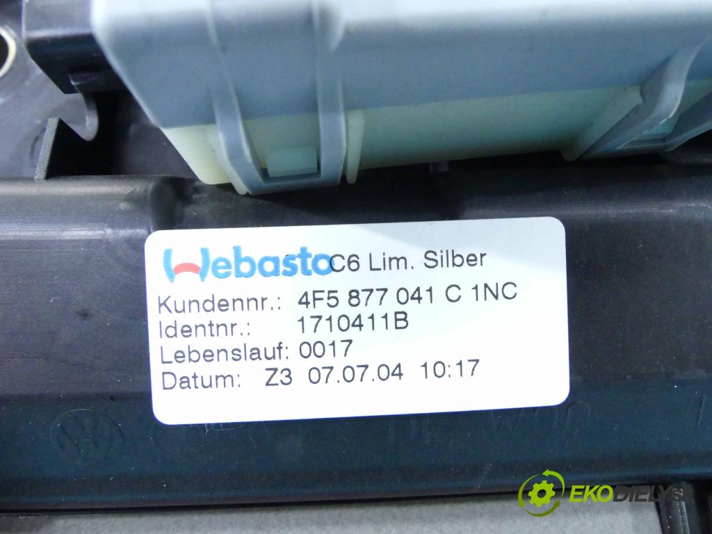 Audi A6 C6 2004-2011 3.0 tdi 224 hp automatic 165 kW 2967 cm3 4- Střešní okno: 4B0959591H (Okna karoserie)