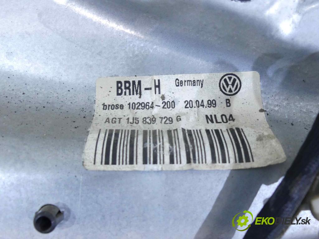 Vw Bora 1.6 SR 101 hp manual 74 kW 1595 cm3 4- mechanismus stahování zadní levý 1J5839729G