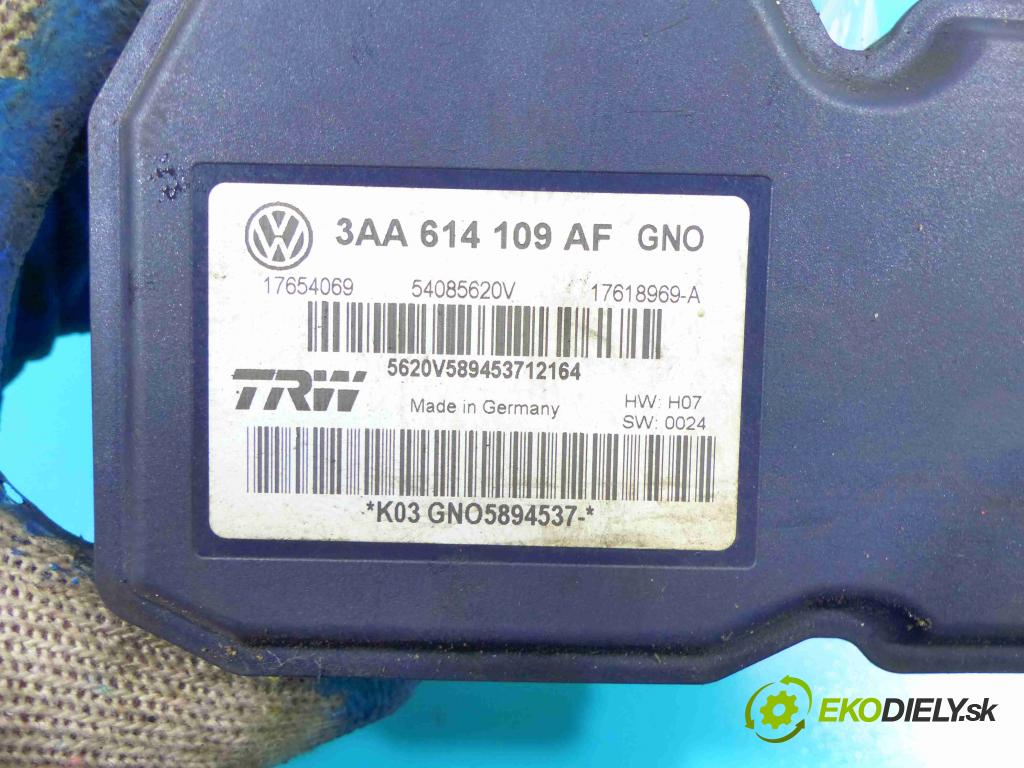 Vw Passat CC 2008-2016 2.0 TSI 211KM manual 155 kW 1984 cm3 4- čerpadlo abs 3AA614109AF (Pumpy brzdové)