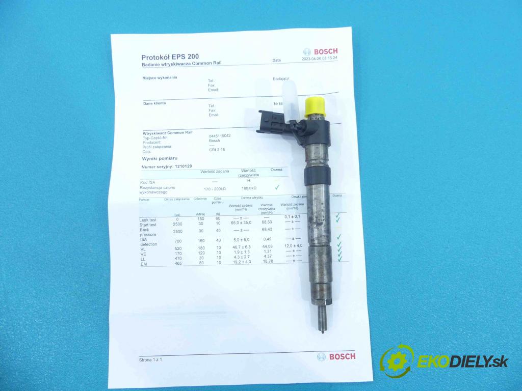 Land rover Freelander II 2006-2014 2.2 TD4 152KM manual 112 kW 2179 cm3 5- vstrek 0445115042 (Vstrekovače)
