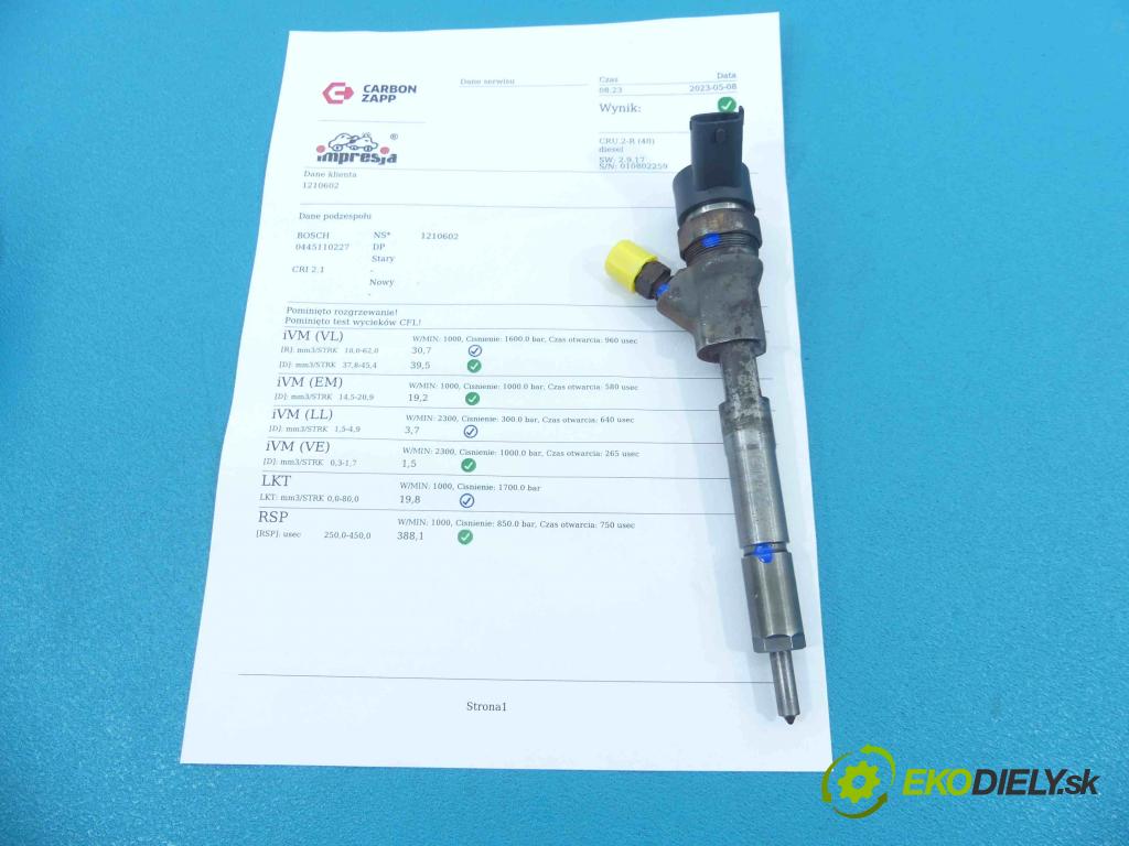 Toyota Corolla E12 2001-2009 1.4 D4D 90 HP automatic 66 kW 1364 cm3 5- vstrek 0445110227 (Vstrekovače)