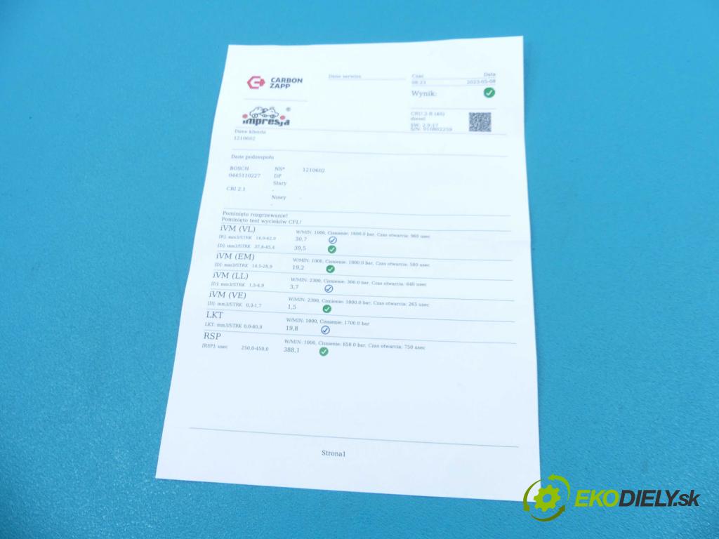 Toyota Corolla E12 2001-2009 1.4 D4D 90 HP automatic 66 kW 1364 cm3 5- vstrek 0445110227 (Vstrekovače)