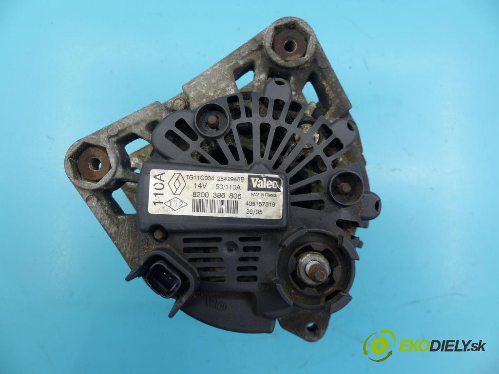 Renault Thalia I 1998-2009 1.5 dci 65 hp manual 48 kW 1461 cm3 4- Alternator 8200386806 (Alternátory)