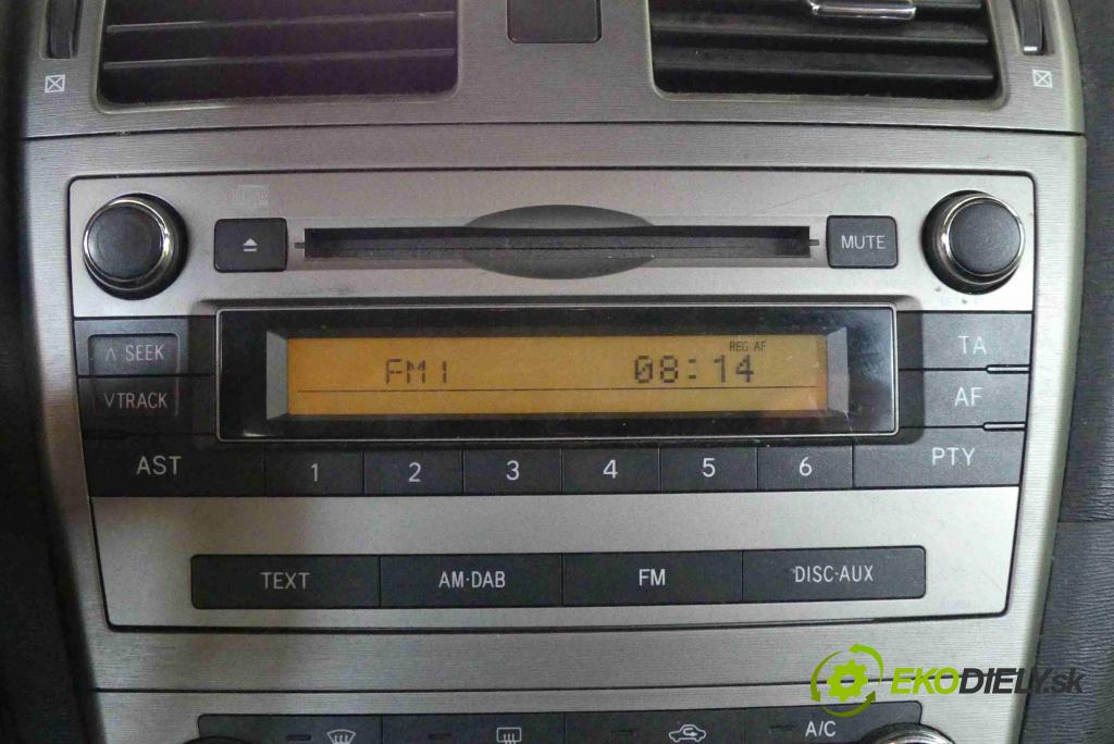 Toyota Avensis III T27 2009-2018 2.0 D4D 126 HP manual 93 kW 1998 cm3 4- Radio továreň: 86120-05190