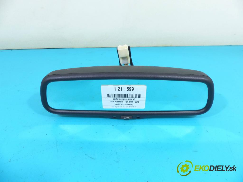 Toyota Avensis III T27 2009-2018 2.0 D4D 126 hp manual 93 kW 1998 cm3 4- zpětné zrcátko vnitřní 878100F050 (Světla vnitřní)