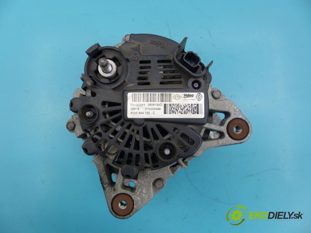 Renault Megane III 2008-2016 1.2 TCE: 132 hp manual 97 kW 1197 cm3 5- Alternator 8200849752C (Alternátory)