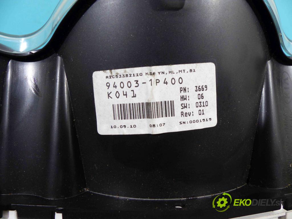 Kia Venga 1.6 16v 125 HP manual 92 kW 1591 cm3 5- prístrojovka/ budíky 94003-1P400 (Prístrojové dosky, displeje)