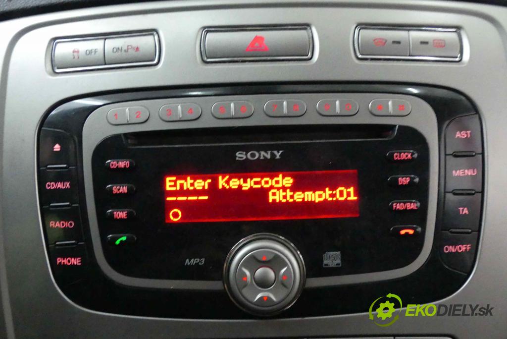 Ford Mondeo Mk4 2007-2014 2.0 16v 145 HP manual 107 kW 1999 cm3 5- Radio továreň: VP6M2F-18C821-AE