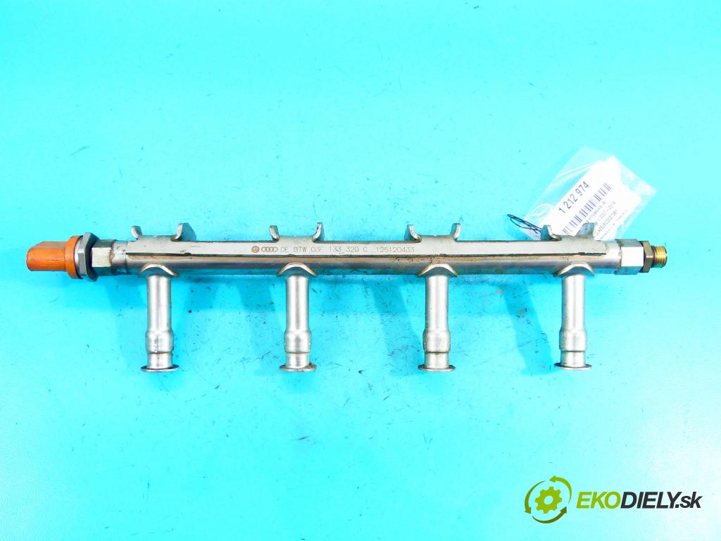 Skoda Fabia II 2007-2014 1.2 TSI 105 HP manual 77 kW 1197 cm3 5- lišta vstrekovacia 03F133320C (Vstrekovacie lišty)