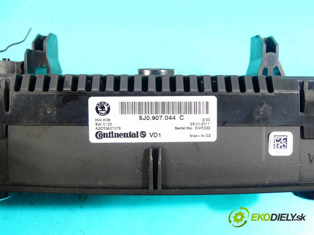 Skoda Fabia II 2007-2014 1.2 TSI 105 HP manual 77 kW 1197 cm3 5- panel kúrenia 5J0907044C