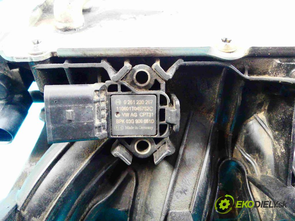 Skoda Fabia II 2007-2014 1.2 TSI 105 hp manual 77 kW 1197 cm3 5- potrubí sací 03F145749B (Sací potrubí)
