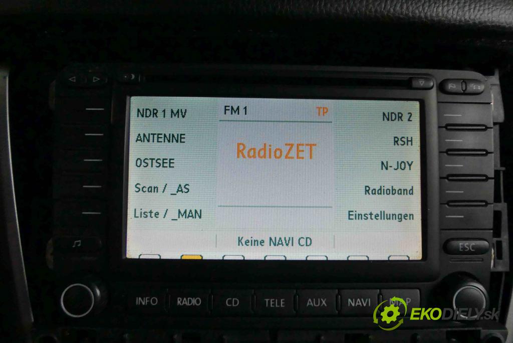 Skoda Yeti 2009-2012 1.8 TSI 160 HP manual 118 kW 1798 cm3 5- Radio továreň: 1Z0035194A