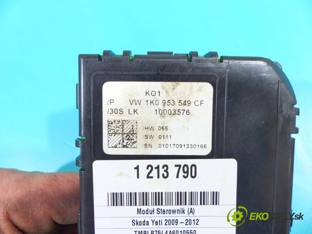 Skoda Yeti 2009-2012 1.8 TSI 160 HP manual 118 kW 1798 cm3 5- modul riadiaca jednotka 1K0953549CF (Ostatné)