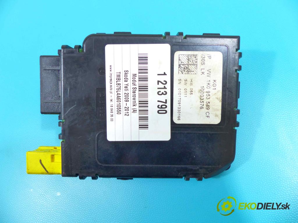 Skoda Yeti 2009-2012 1.8 TSI 160 HP manual 118 kW 1798 cm3 5- modul riadiaca jednotka 1K0953549CF (Ostatné)