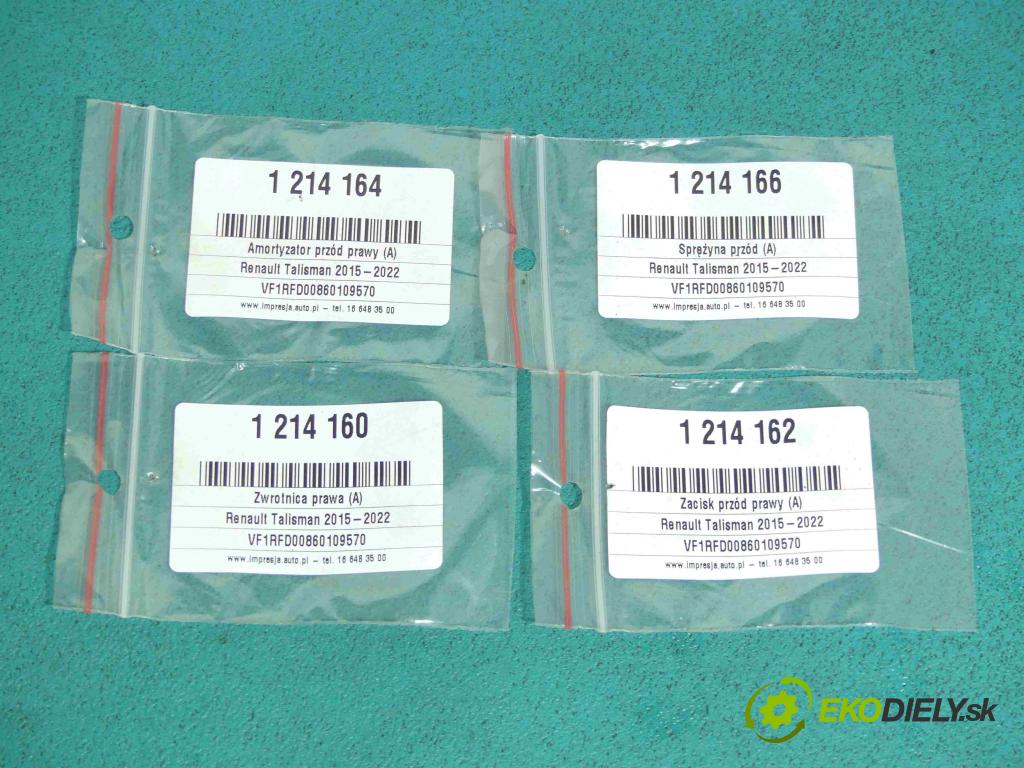 Renault Talisman 2015-2022 1.6 dci 131 HP manual 96 kW 1598 cm3 5- náboj pravé  (Náboje)